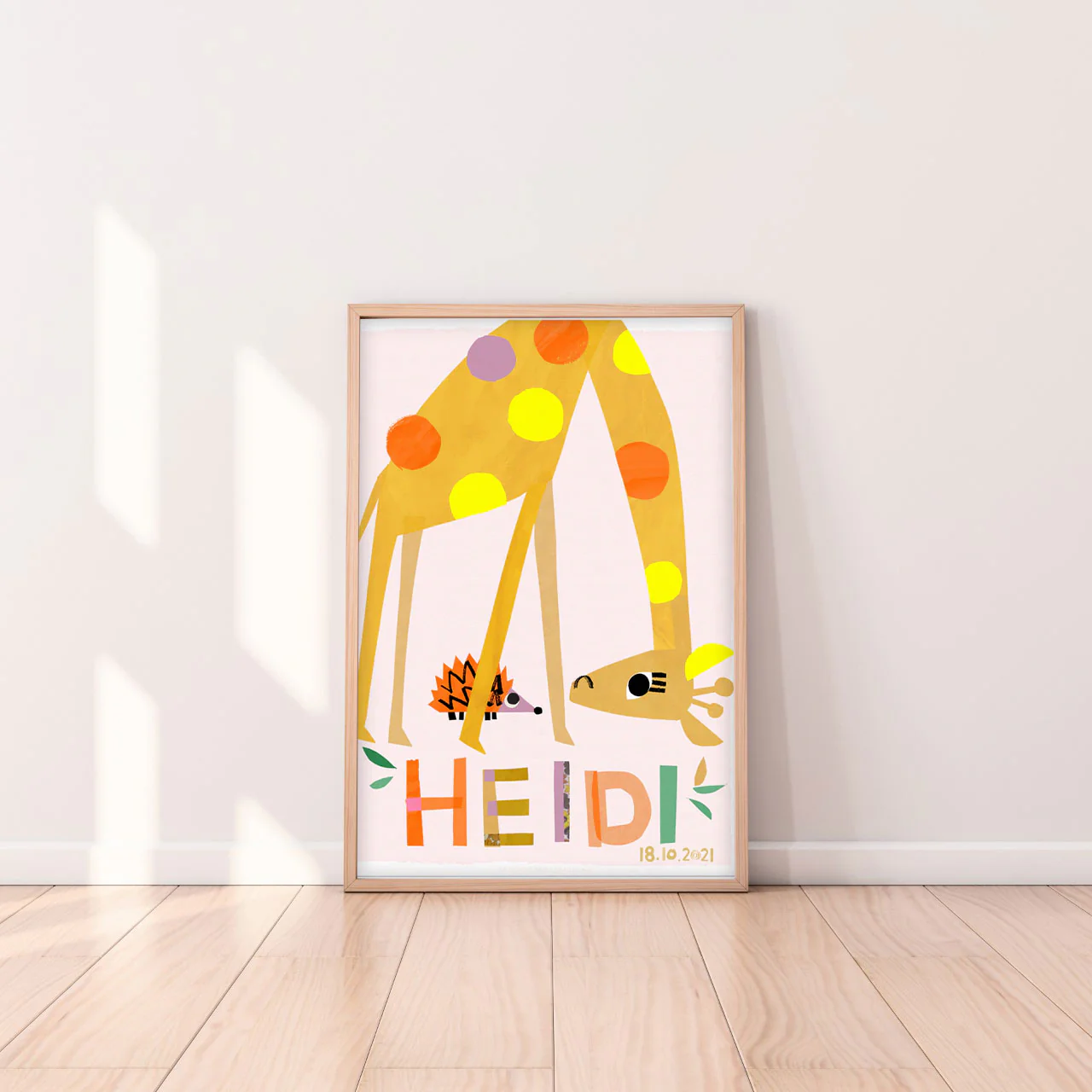 Personalised Giraffe Pink Print - Image 5