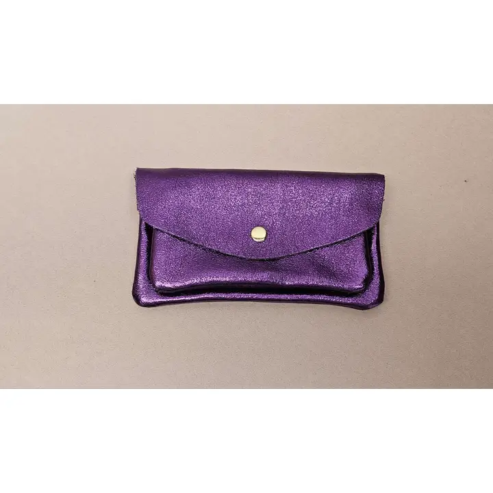 Metallic Leather Wallet - Colours assorted - Image 11