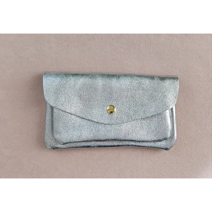 Metallic Leather Wallet - Colours assorted - Image 4