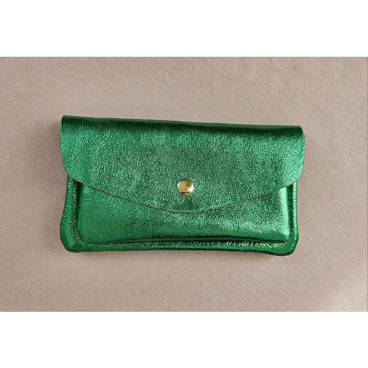 Metallic Leather Wallet - Colours assorted - Image 5